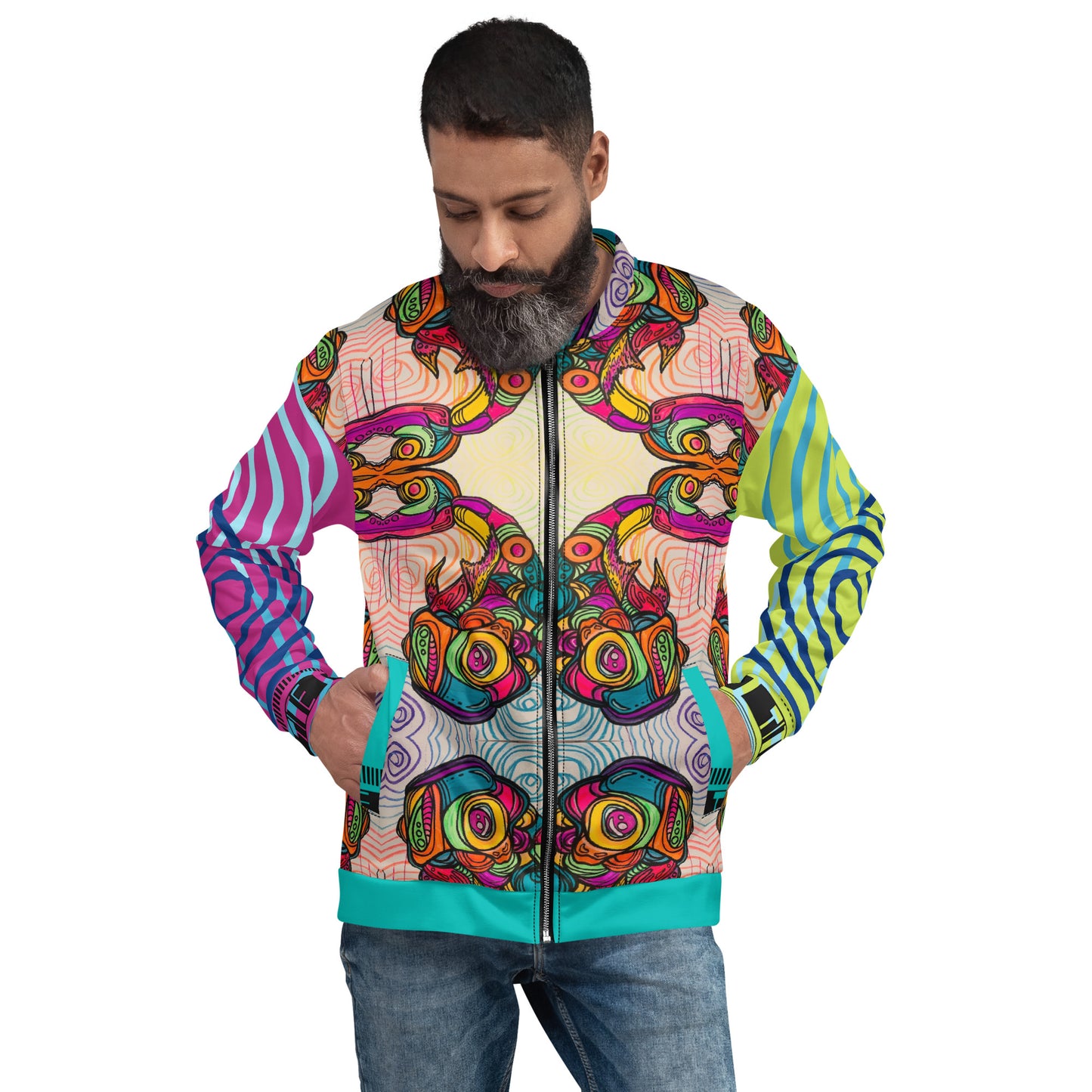 Trippy Fish Bomber Jacket