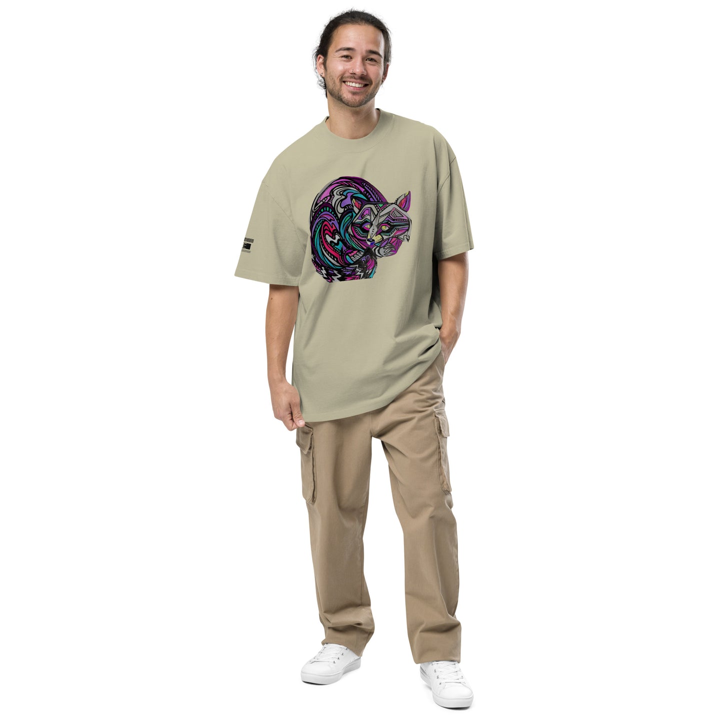 Raccoon Tite Oversized Faded Tee