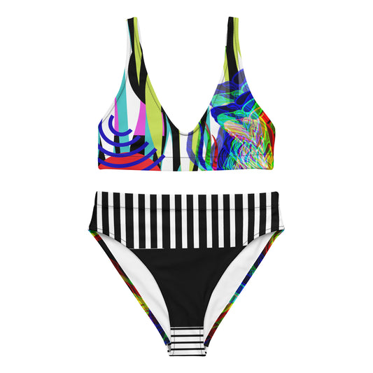 Neon Recycled high-waisted bikini