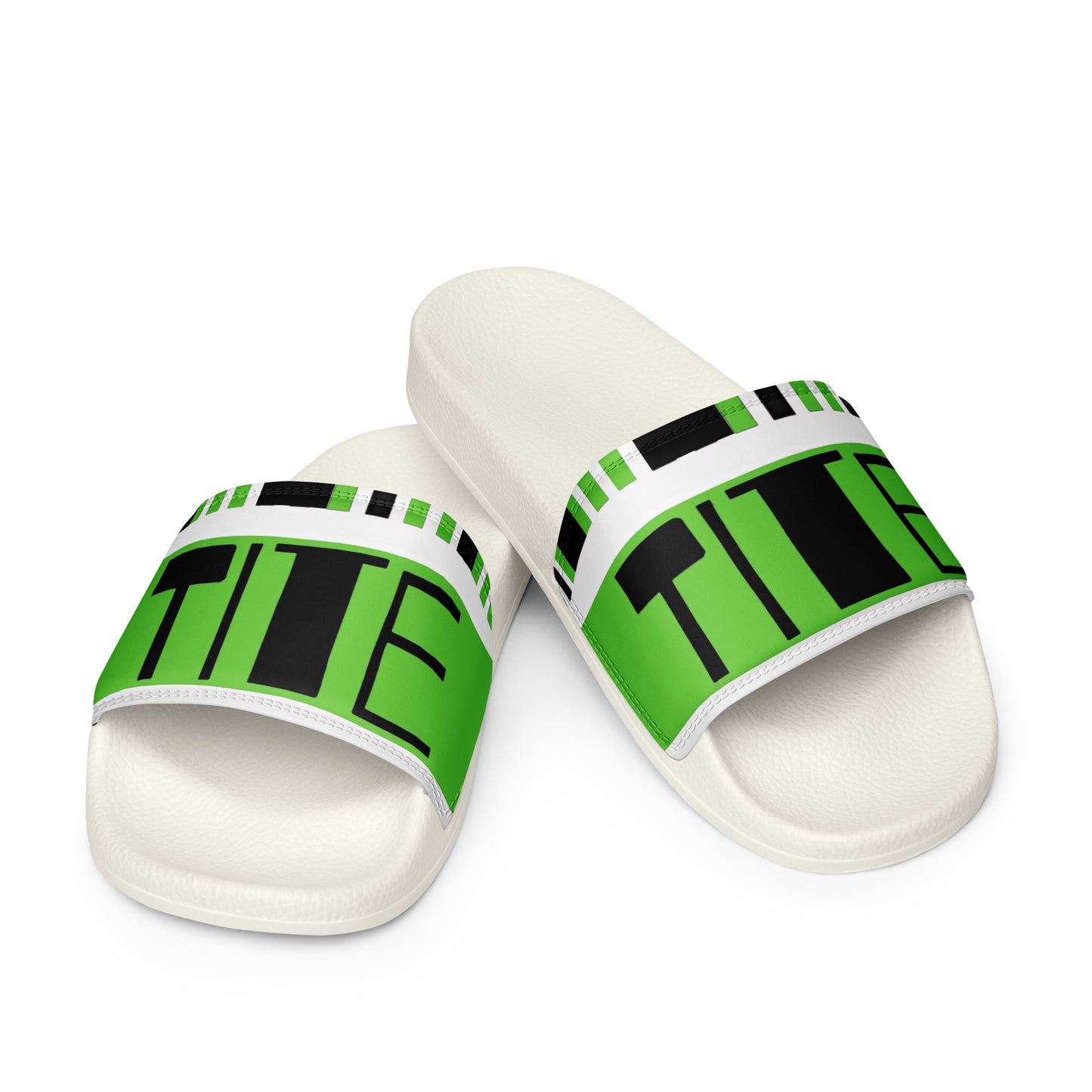 Men’s slides - Tite Neon Black & White